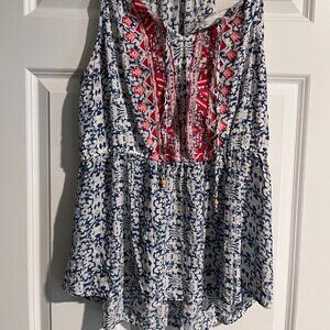 Women's Strappy Floral Blouse